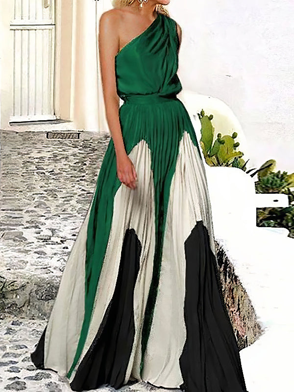 One Shoulder Maxi Dress