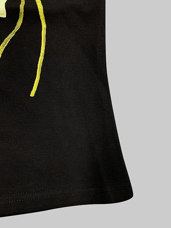 Short Sleeves Skinny Floral Printed Round-Neck T-Shirts
