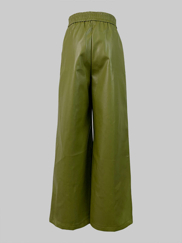 High Waisted Loose Pleated Trousers