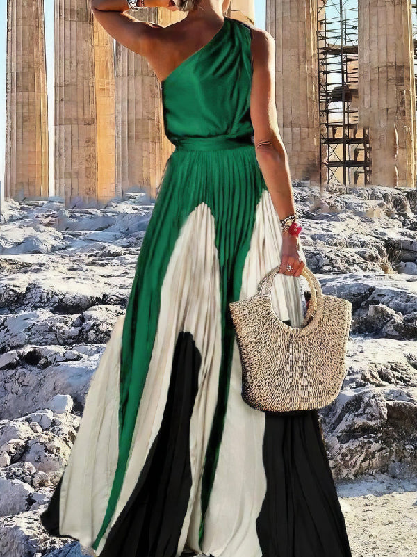 One Shoulder Maxi Dress