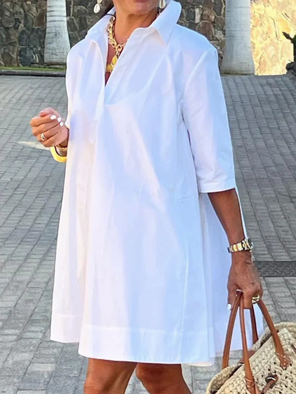 Lapel Mini Dress