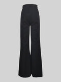 High Waisted Wide Leg Pants displayed from the back, featuring a sleek fit and wide-leg silhouette.