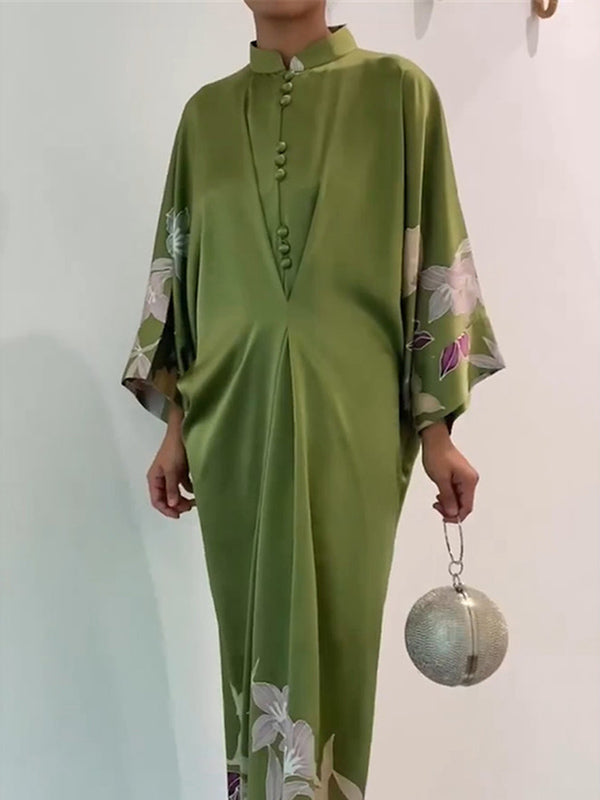 Floral Muslim Maxi Dress