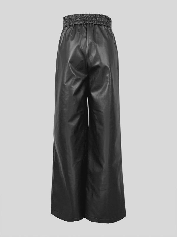 High Waisted Loose Pleated Trousers
