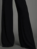 High Waisted Wide Leg Pants in black showcasing a modern and elegant loose silhouette.