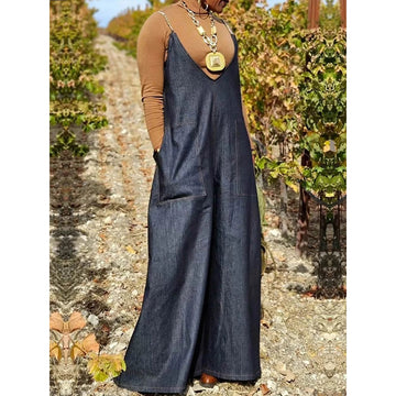 Sleeveless Spaghetti Strap Overalls