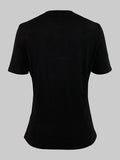 Short Sleeves Skinny Floral Printed Round-Neck T-Shirts
