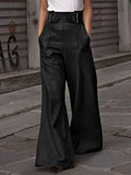 High Waisted Loose Pleated Trousers
