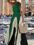 One Shoulder Maxi Dress