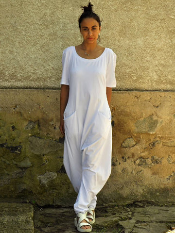 Wide Leg Half Sleeve Jumpsuit