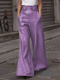 High Waisted Loose Pleated Trousers