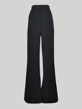 High Waisted Wide Leg Pants showcasing a flattering high-waisted fit and loose silhouette in black color.